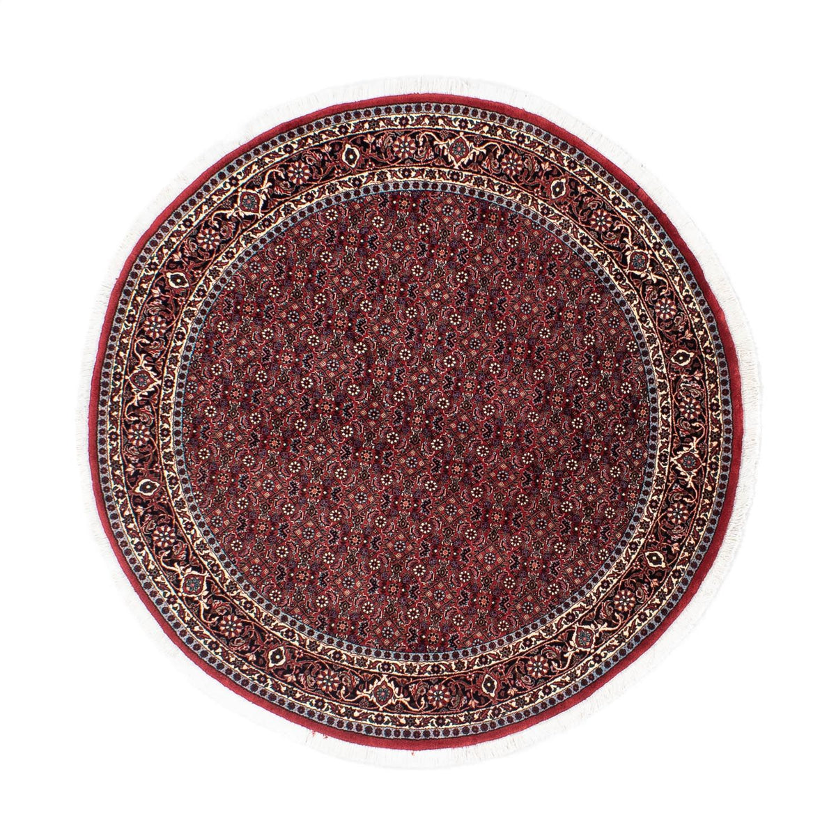 Alfombra persa - Bidjar redondo  - 160 x 160 cm - rojo oscuro