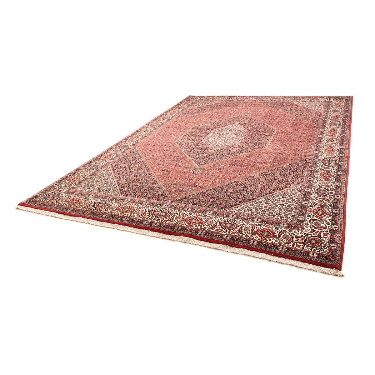 Alfombra persa - Bidjar - 360 x 250 cm - rojo claro