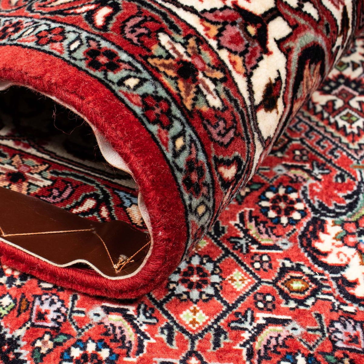 Alfombra persa - Bidjar - 263 x 203 cm - rojo oscuro