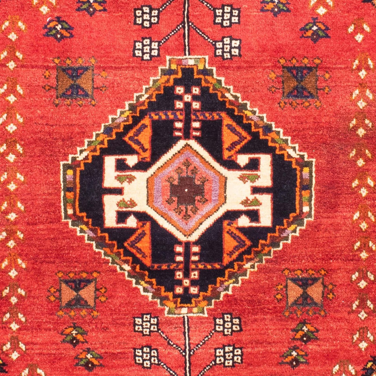 Alfombra persa - Nómada - 158 x 112 cm - rojo oscuro