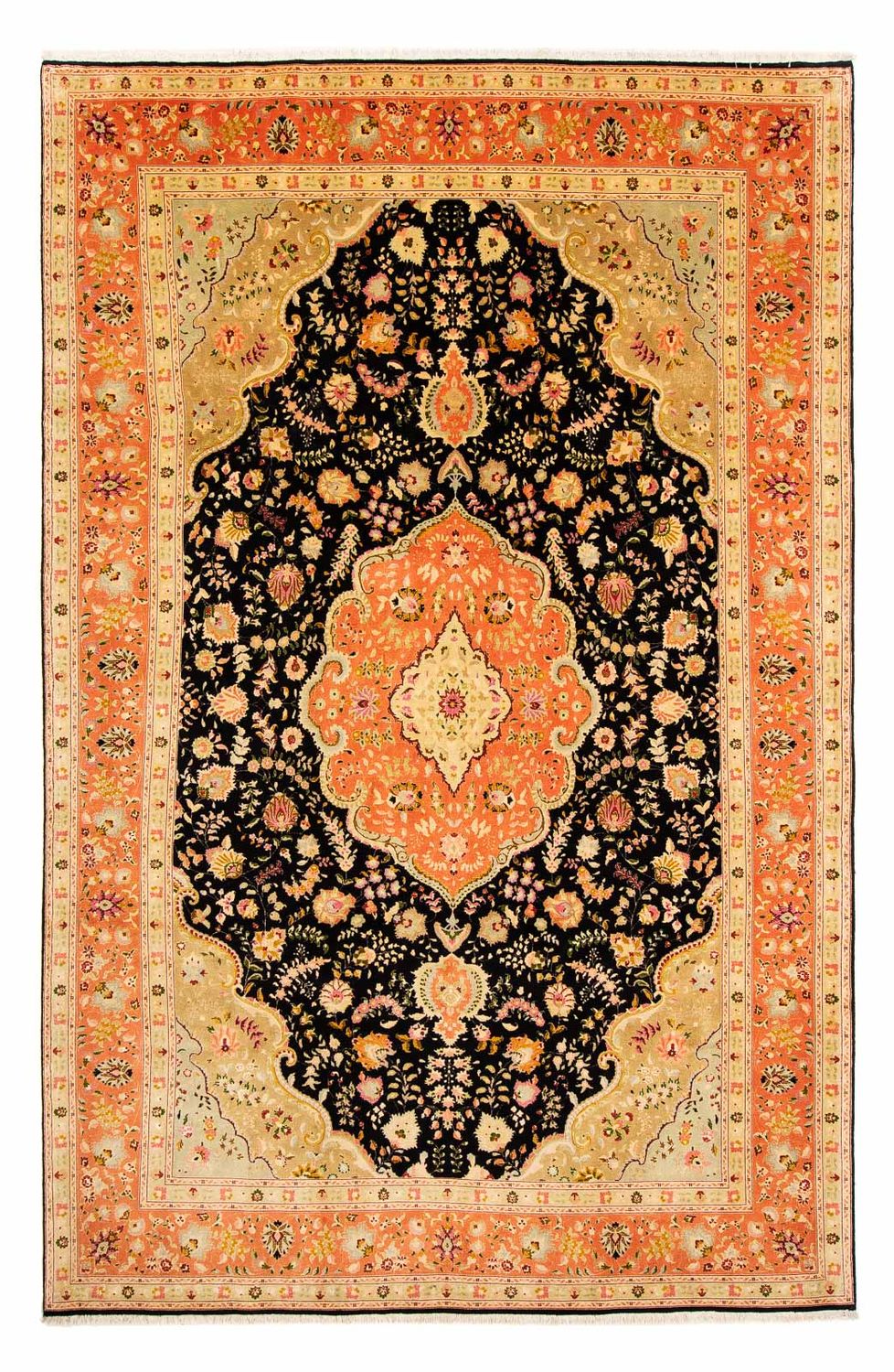 Alfombra Persa - Tabriz - Real - 302 x 197 cm - marrón claro