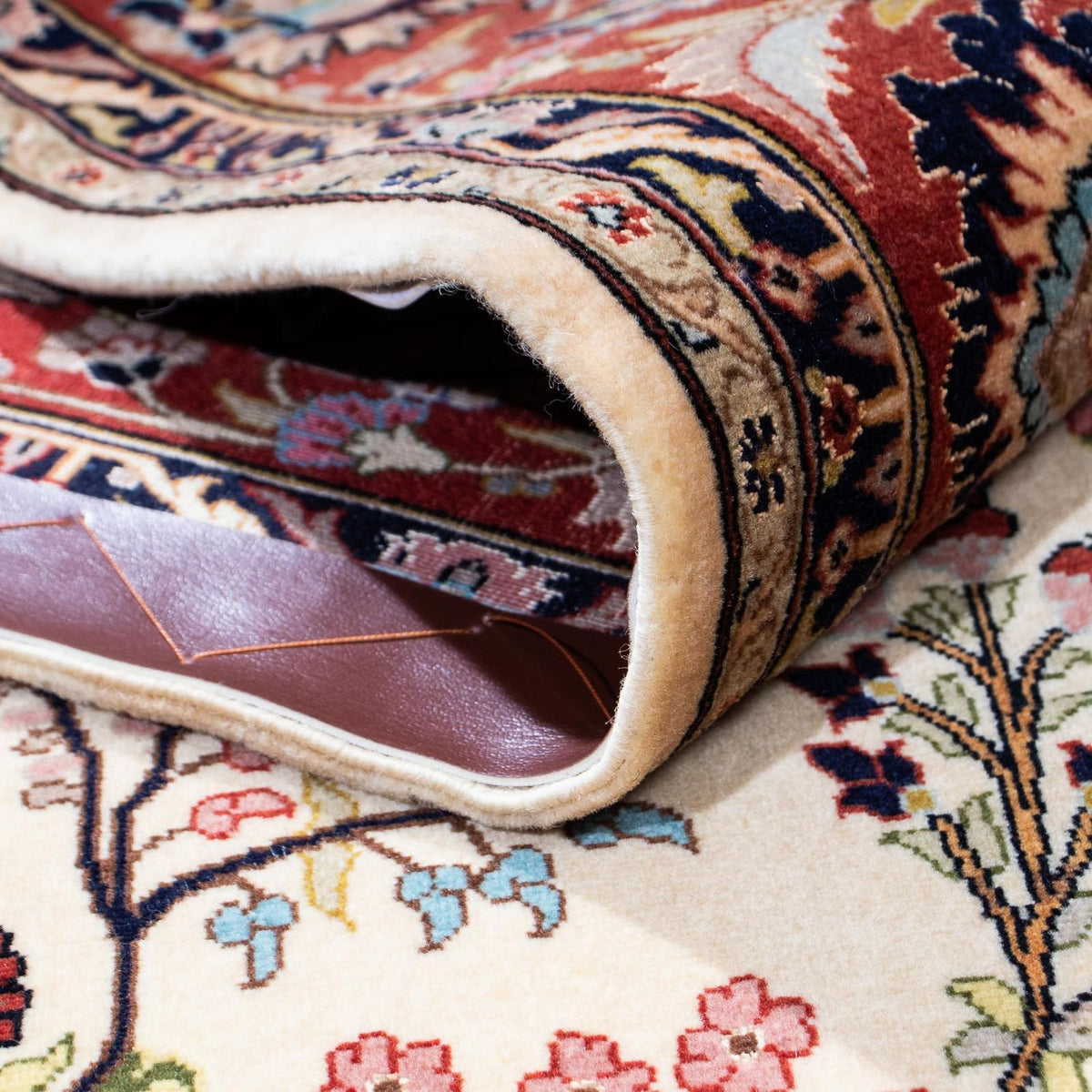 Alfombra persa - Ghom - 207 x 142 cm - beige