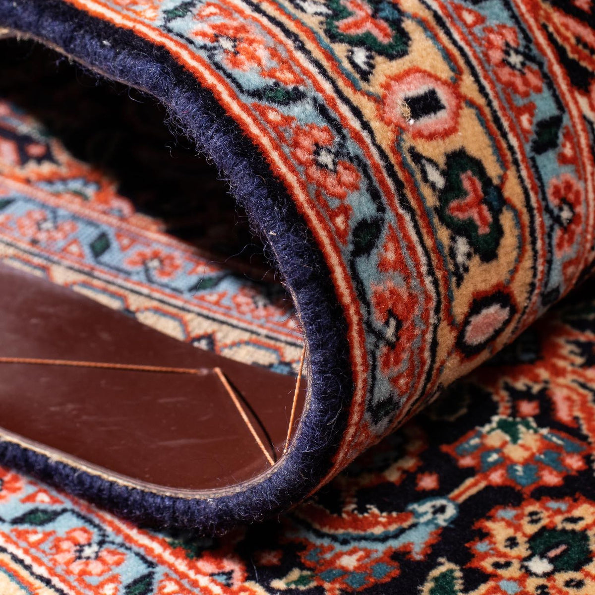 Alfombra de pasillo Alfombra persa - Tabriz - 202 x 67 cm - azul oscuro