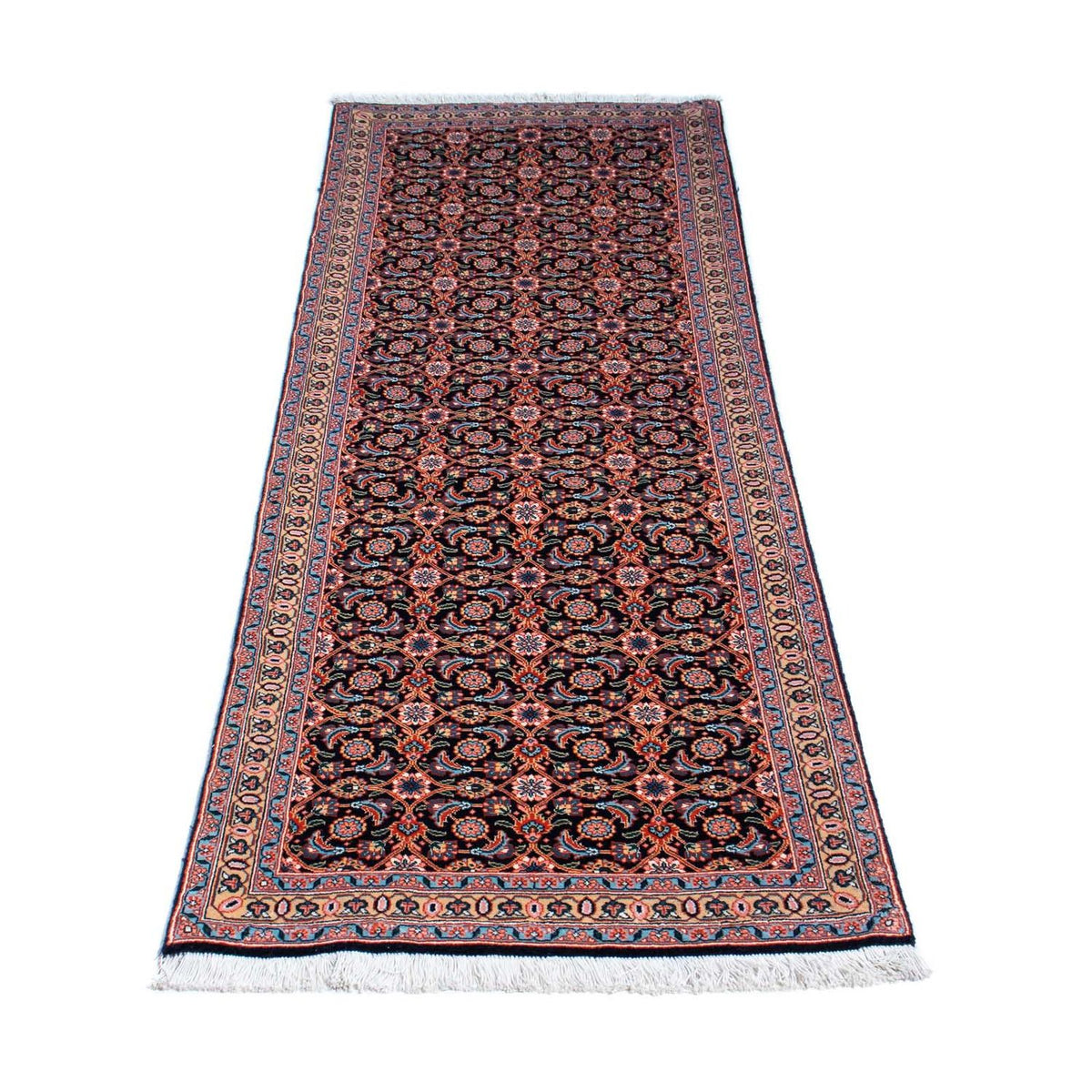 Alfombra de pasillo Alfombra persa - Tabriz - 202 x 67 cm - azul oscuro