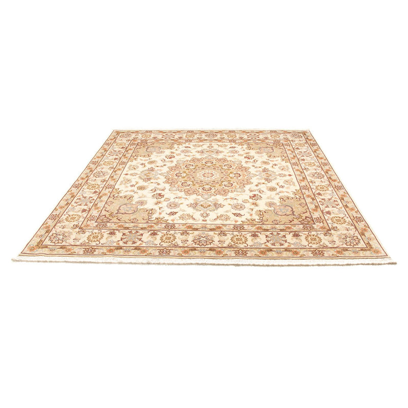 Alfombra Persa - Tabriz - Real cuadrado  - 206 x 202 cm - beige