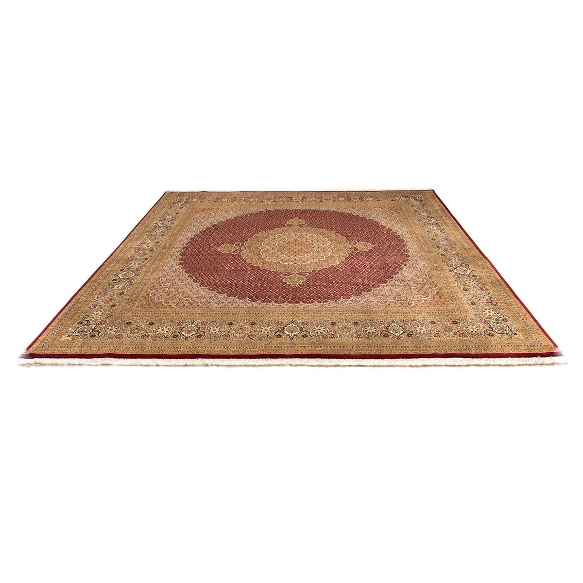 Alfombra persa - Tabriz cuadrado  - 248 x 246 cm - rojo oscuro