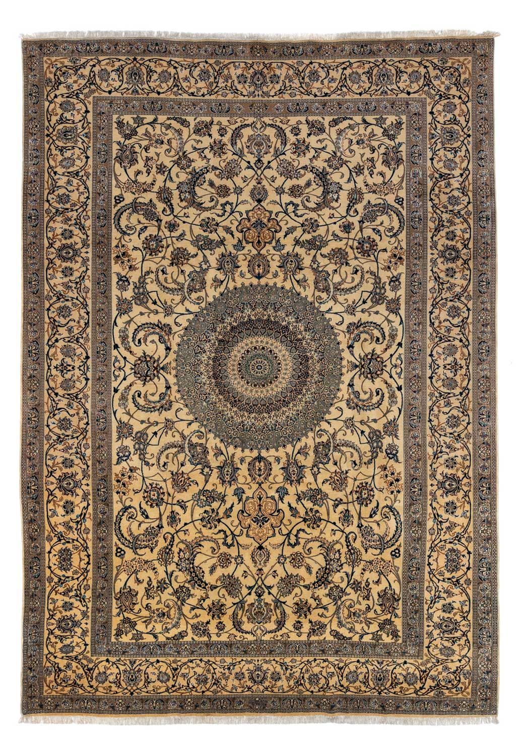 Alfombra Persa - Nain - Prima - 362 x 243 cm - beige oscuro