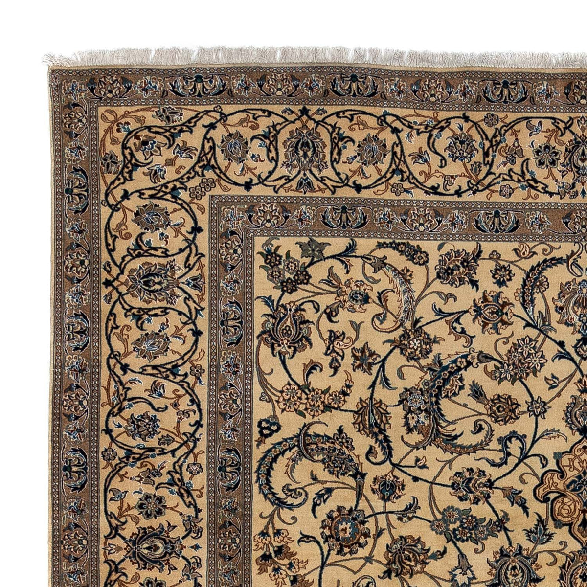 Alfombra Persa - Nain - Prima - 362 x 243 cm - beige oscuro