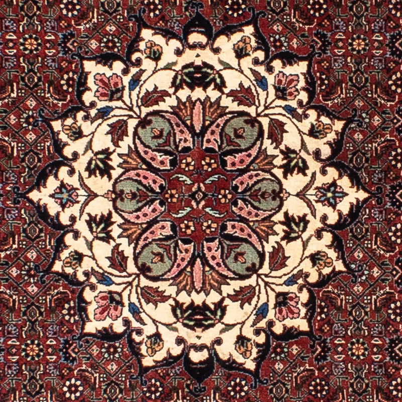 Alfombra persa - Bidjar redondo  - 158 x 158 cm - rojo oscuro
