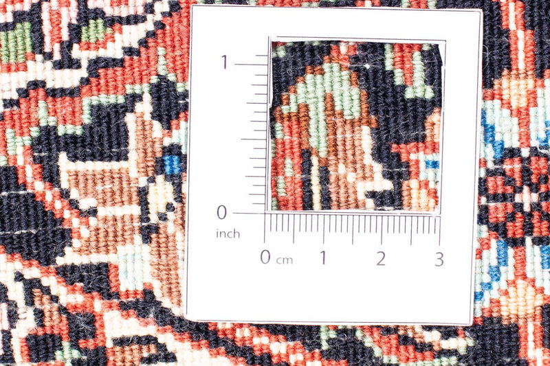 Alfombra persa - Bidjar redondo  - 158 x 158 cm - rojo oscuro