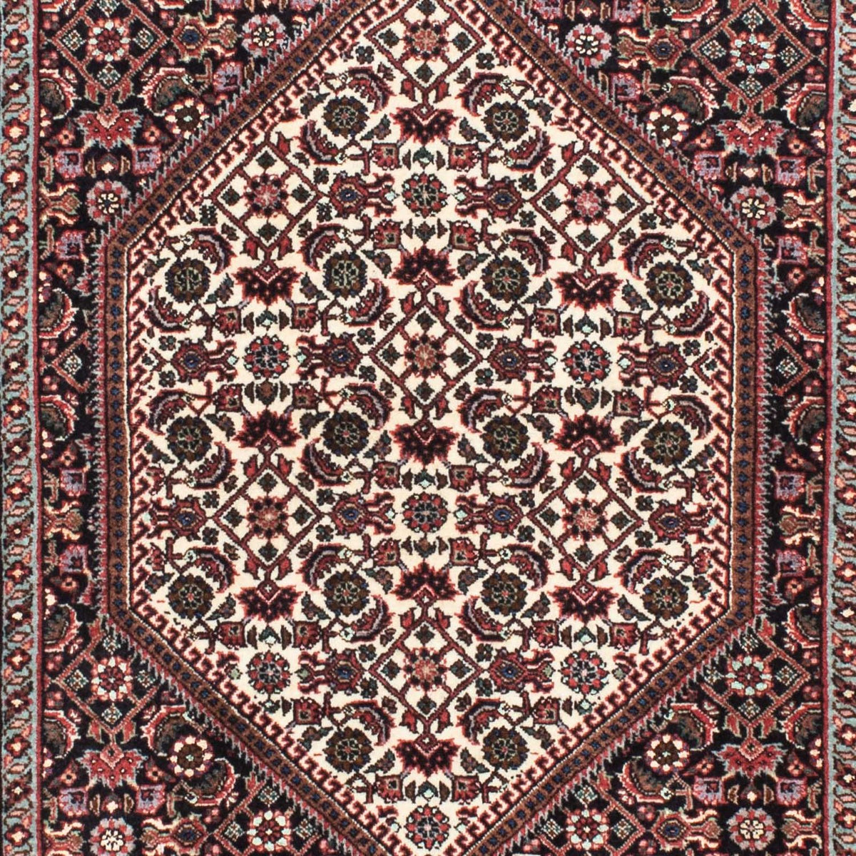 Alfombra de pasillo Alfombra persa - Bidjar - 216 x 72 cm - azul oscuro