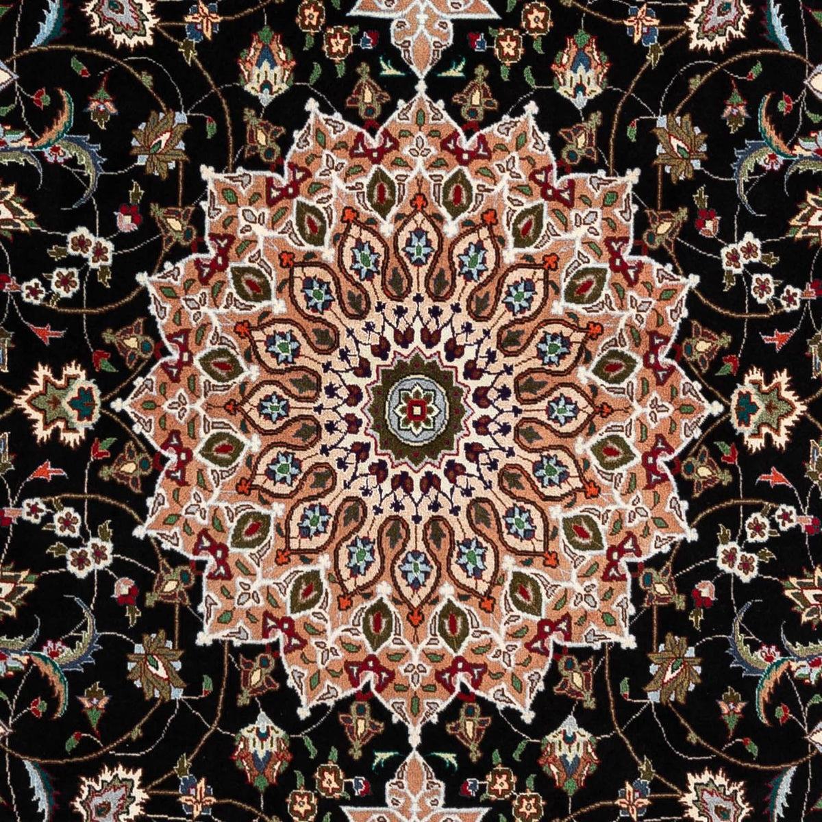 Alfombra Persa - Tabriz - Real - 293 x 190 cm - azul oscuro