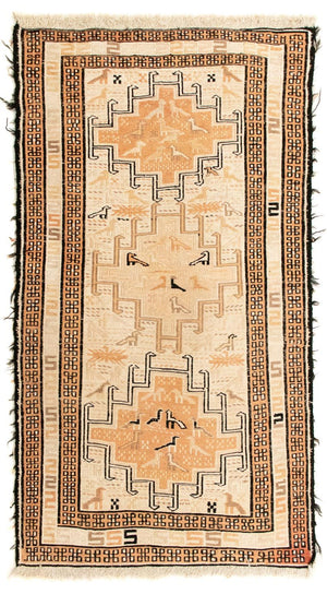Alfombra Kelim - Oriental - 107 x 63 cm - beige