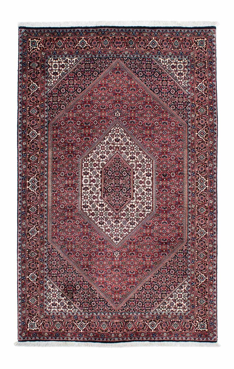 Alfombra persa - Bidjar - 200 x 130 cm - rojo claro