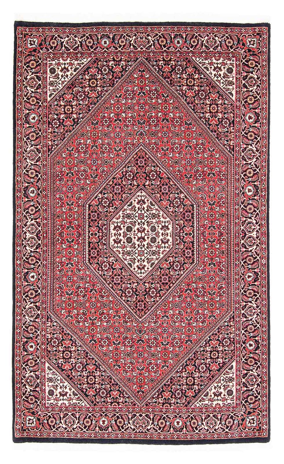 Alfombra persa - Bidjar - 185 x 111 cm - rojo claro