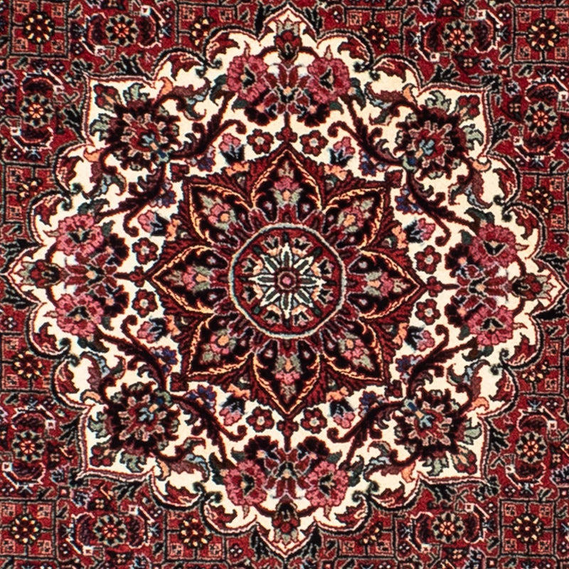 Alfombra persa - Bidjar redondo  - 155 x 155 cm - rojo oscuro
