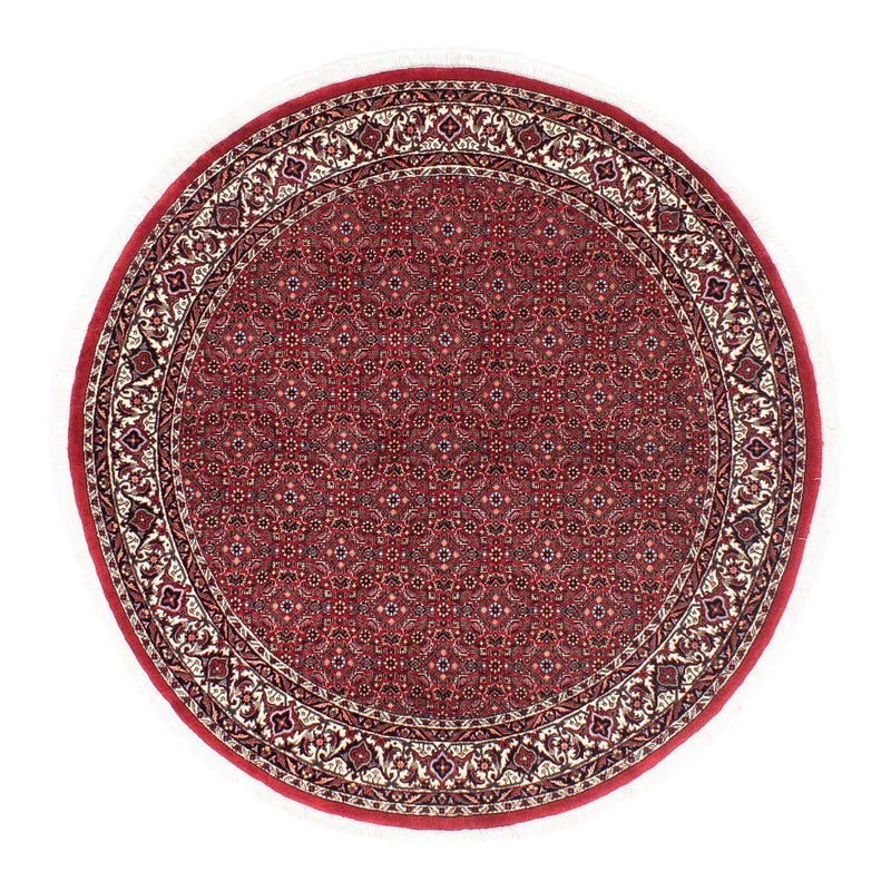 Alfombra persa - Bidjar redondo  - 150 x 150 cm - rojo oscuro