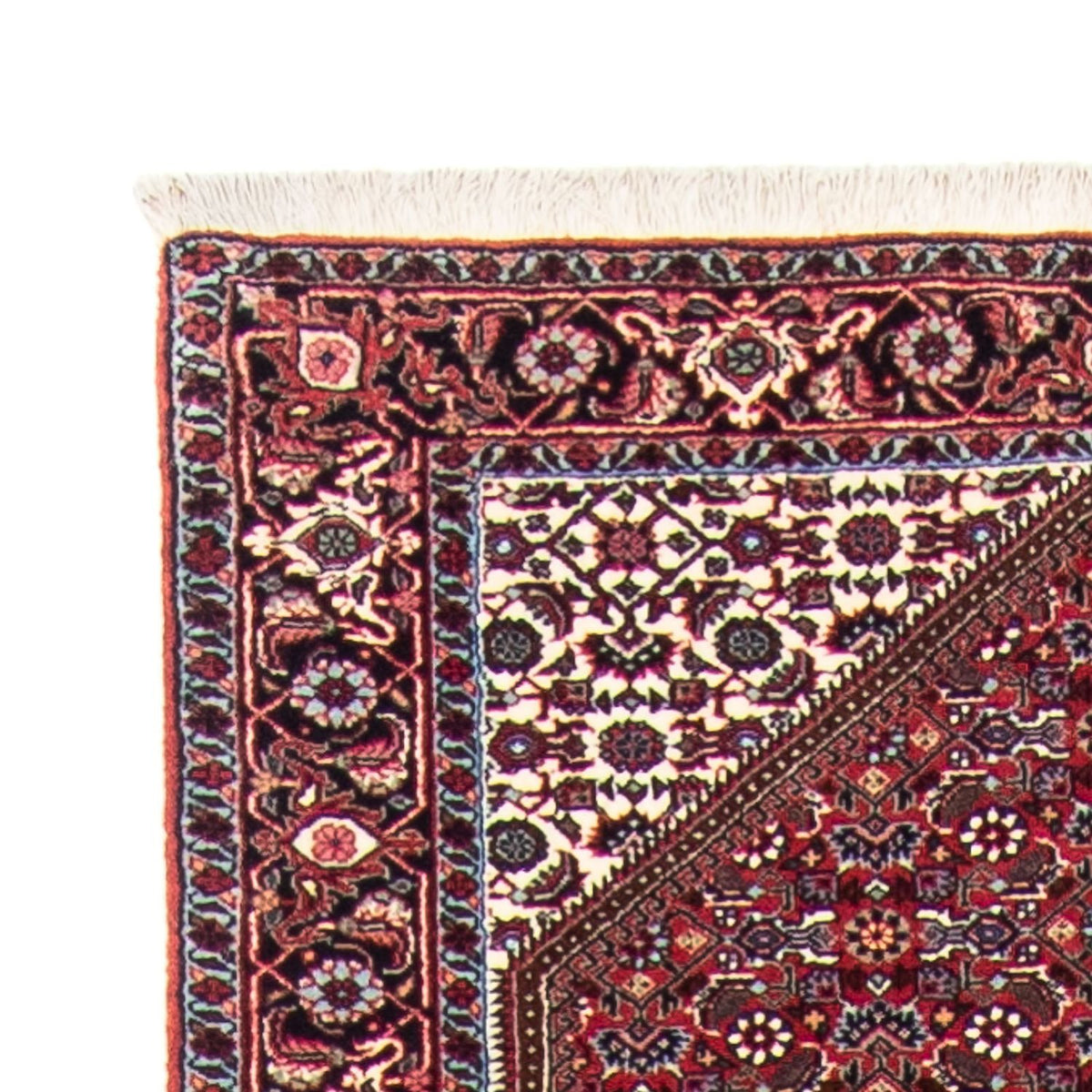 Alfombra de pasillo Alfombra persa - Bidjar - 403 x 86 cm - rojo oscuro