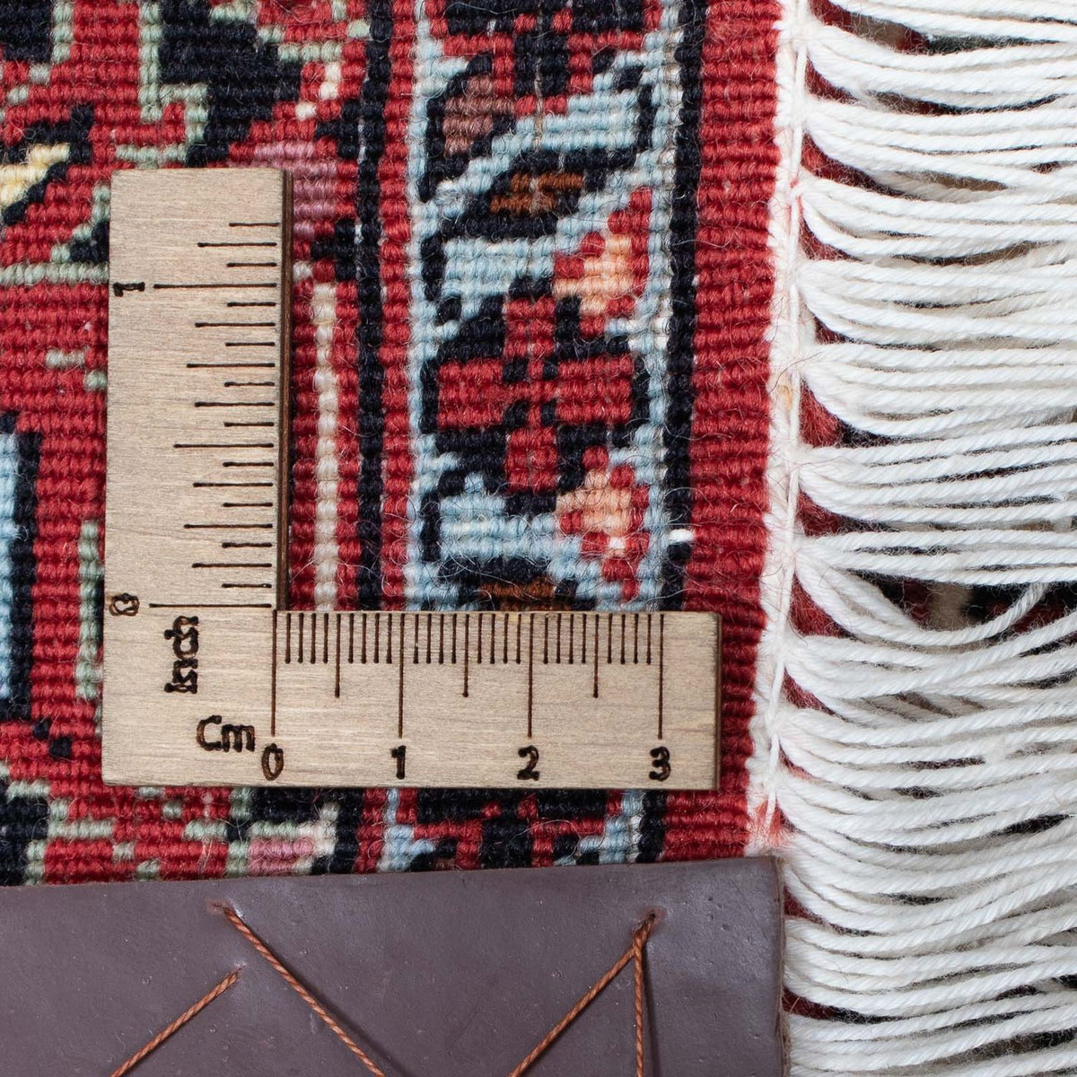 Alfombra de pasillo Alfombra persa - Bidjar - 403 x 86 cm - rojo oscuro
