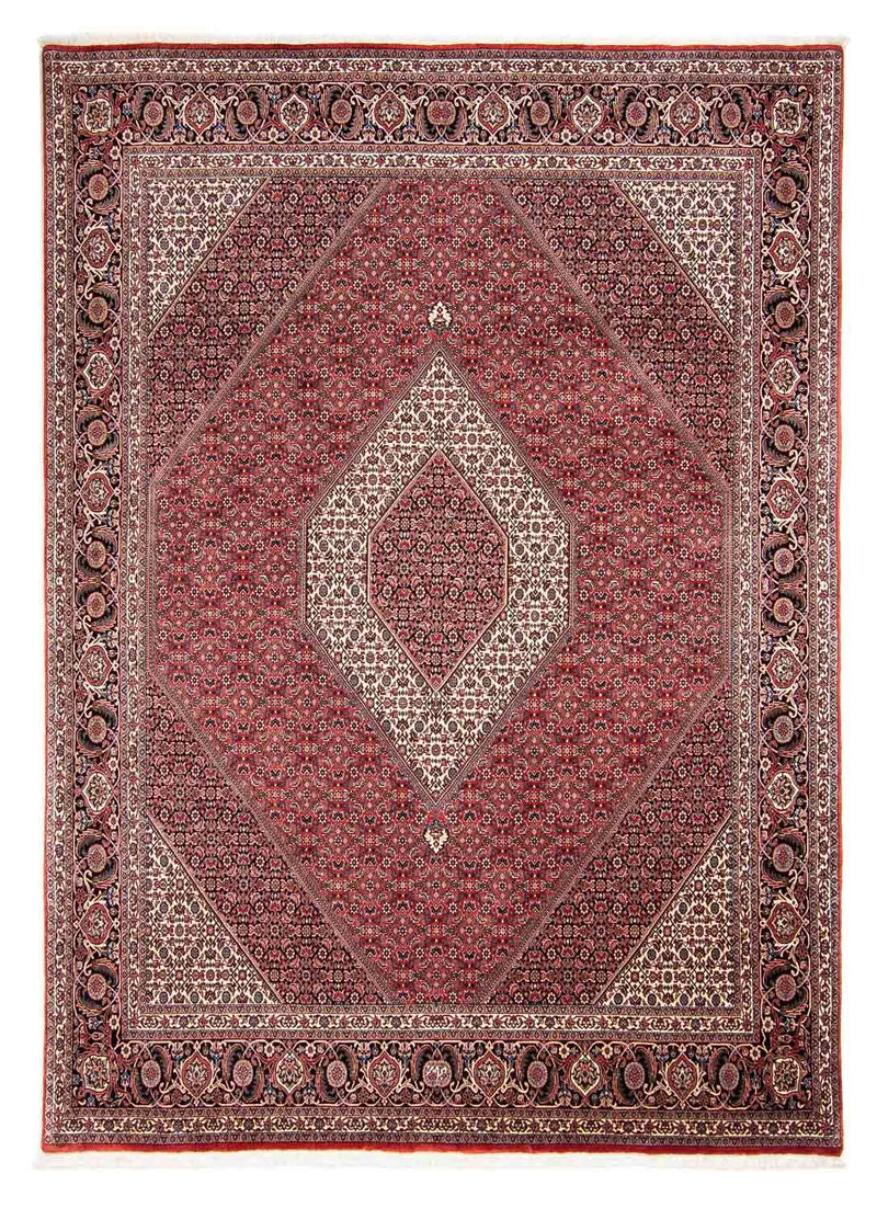 Alfombra persa - Bidjar - 305 x 253 cm - rojo oscuro