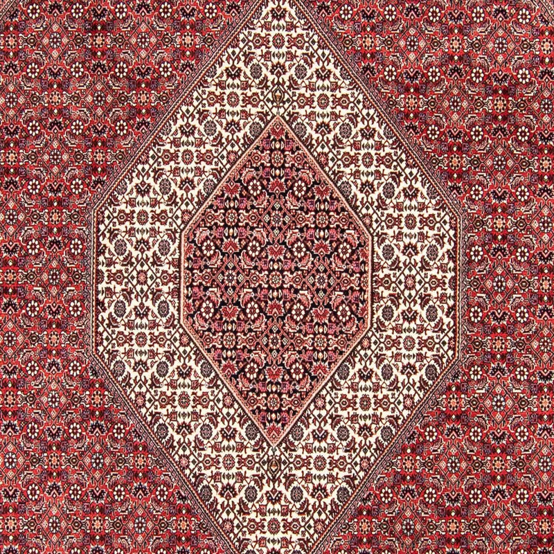 Alfombra persa - Bidjar - 305 x 253 cm - rojo oscuro