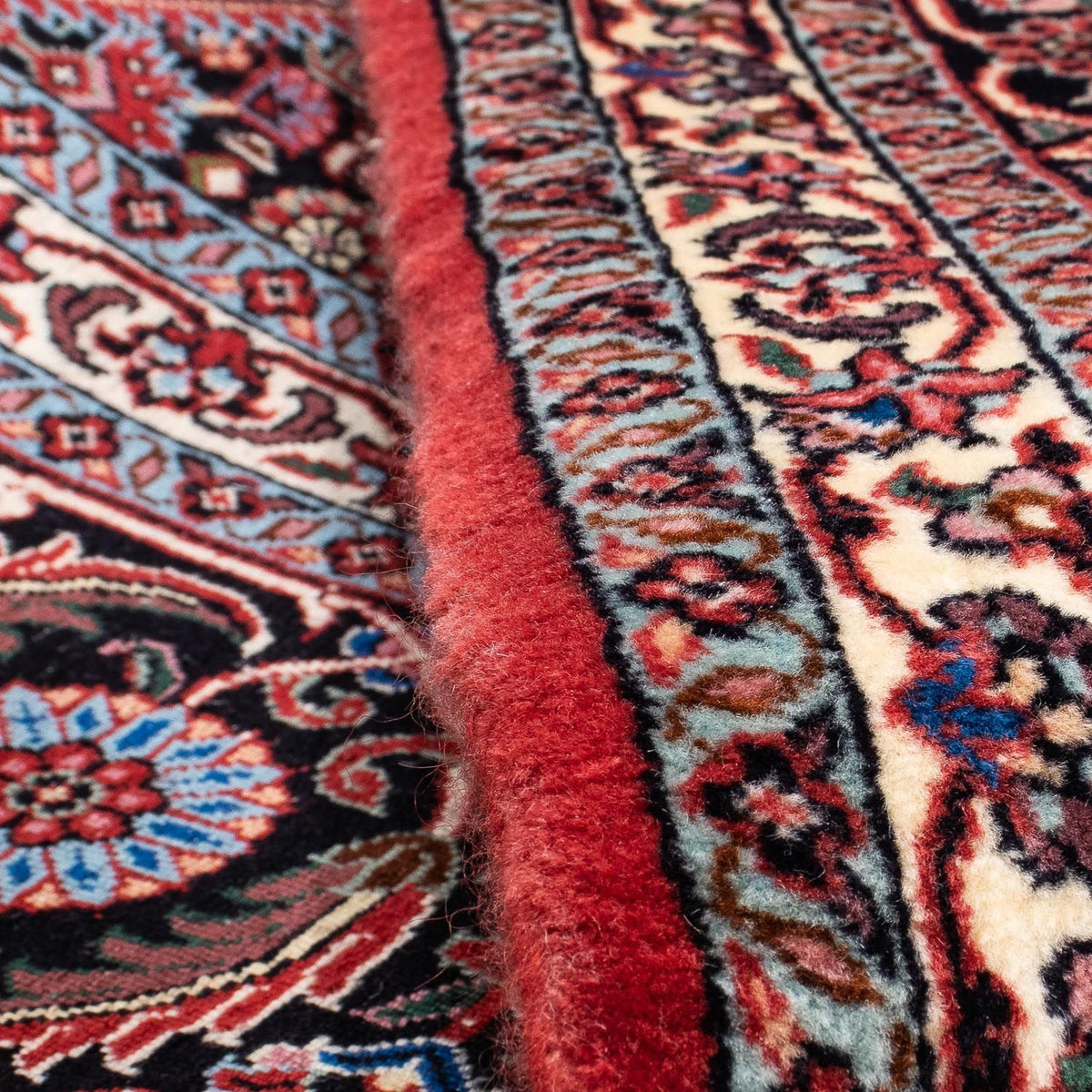 Alfombra persa - Bidjar - 305 x 253 cm - rojo oscuro