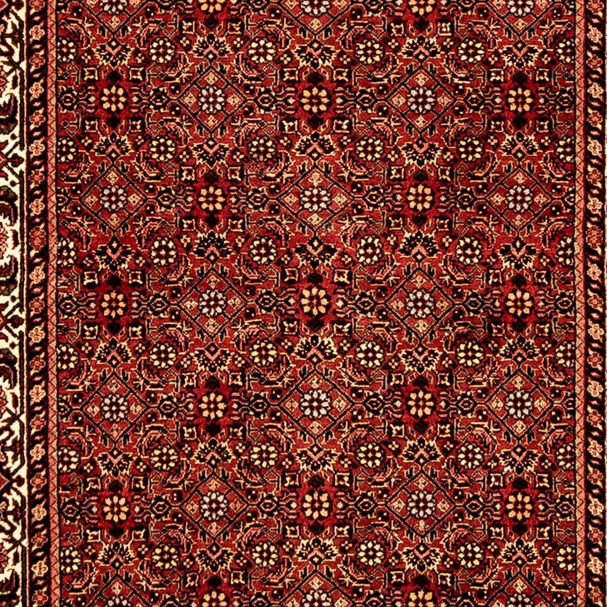 Alfombra de pasillo Alfombra persa - Bidjar - 292 x 78 cm - rojo oscuro