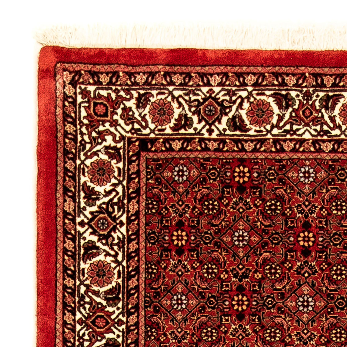 Alfombra de pasillo Alfombra persa - Bidjar - 292 x 78 cm - rojo oscuro