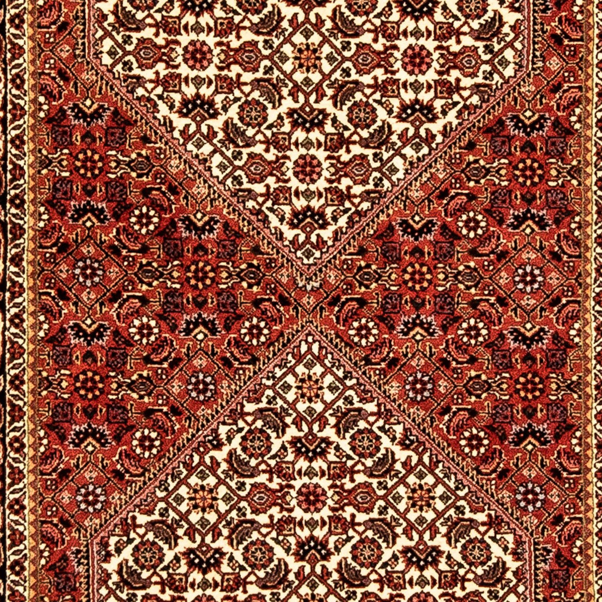 Alfombra de pasillo Alfombra persa - Bidjar - 314 x 85 cm - rojo oscuro