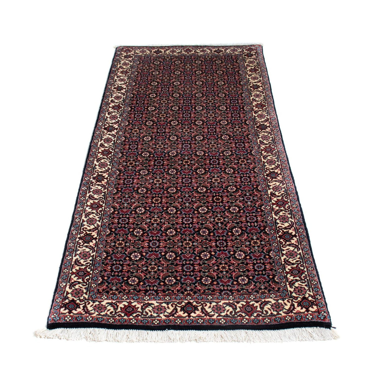 Alfombra de pasillo Alfombra persa - Bidjar - 194 x 72 cm - azul oscuro