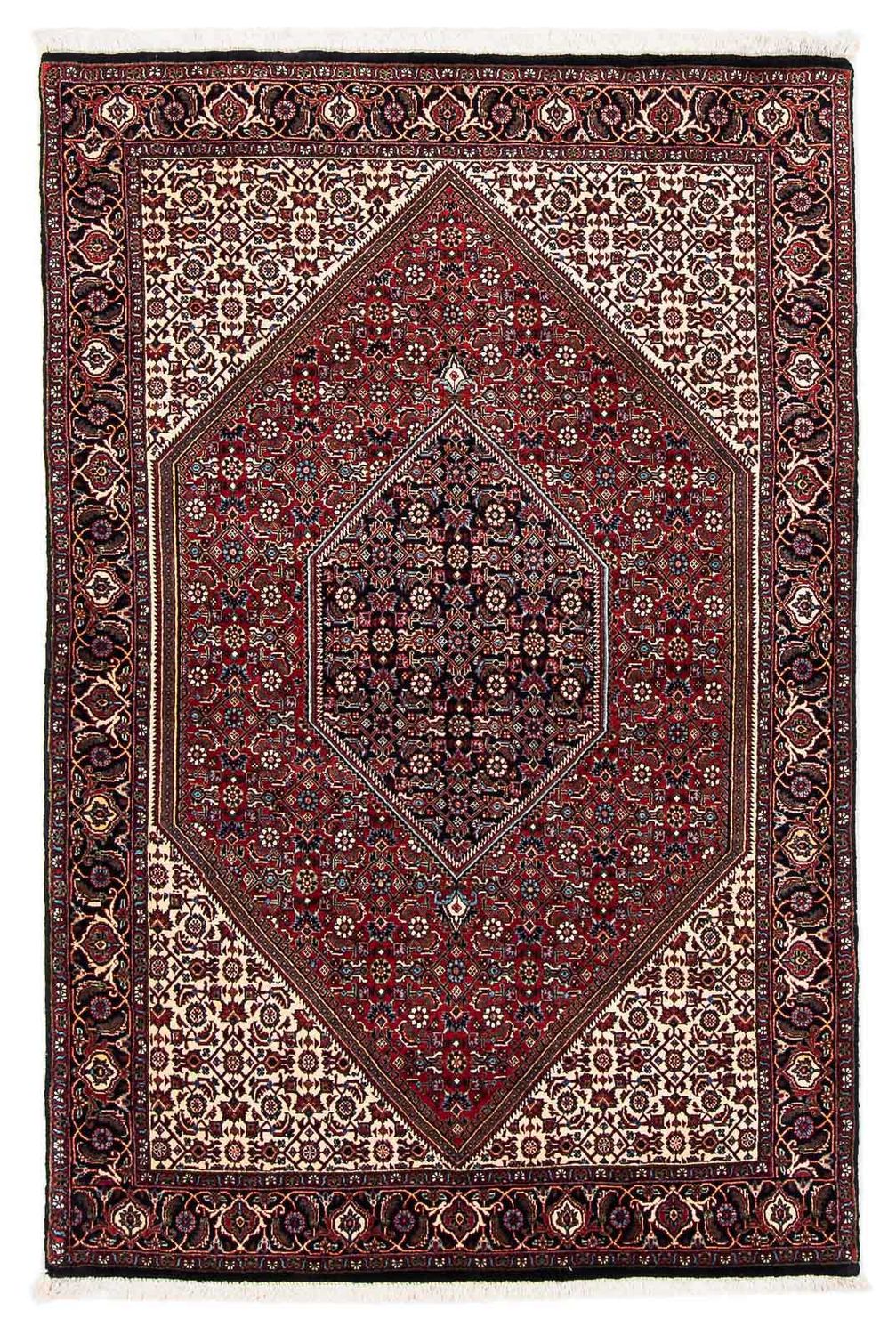Alfombra persa - Bidjar - 177 x 112 cm - rojo oscuro