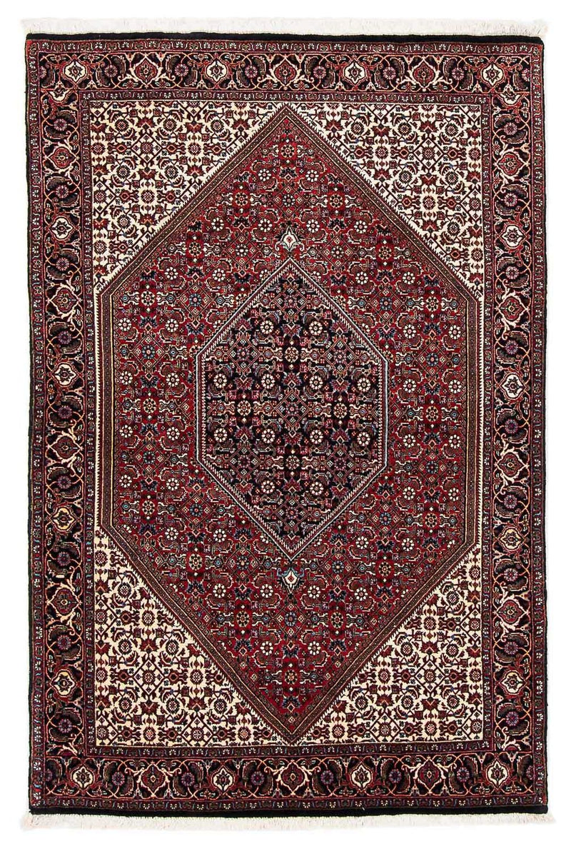 Alfombra persa - Bidjar - 177 x 112 cm - rojo oscuro