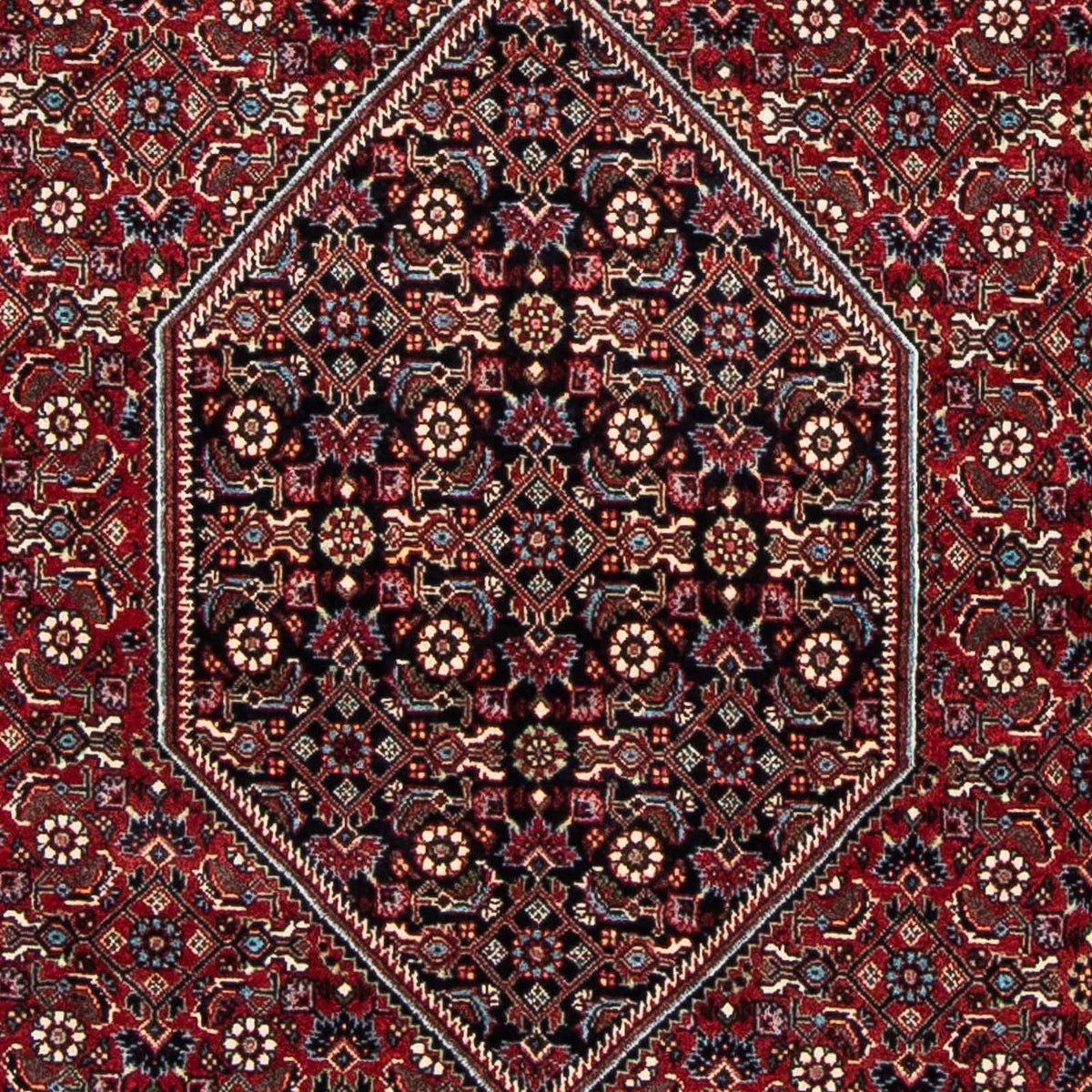 Alfombra persa - Bidjar - 177 x 112 cm - rojo oscuro