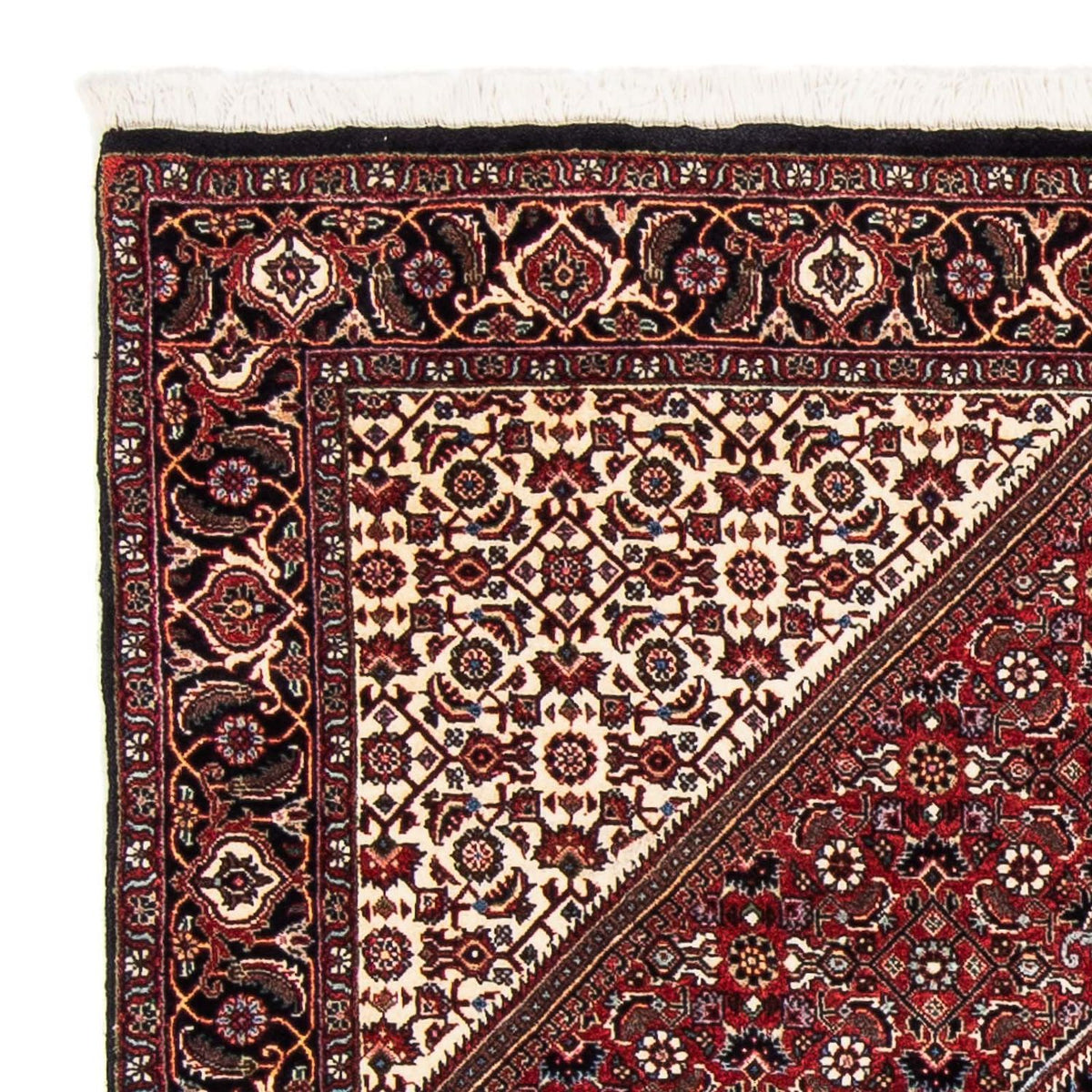 Alfombra persa - Bidjar - 177 x 112 cm - rojo oscuro