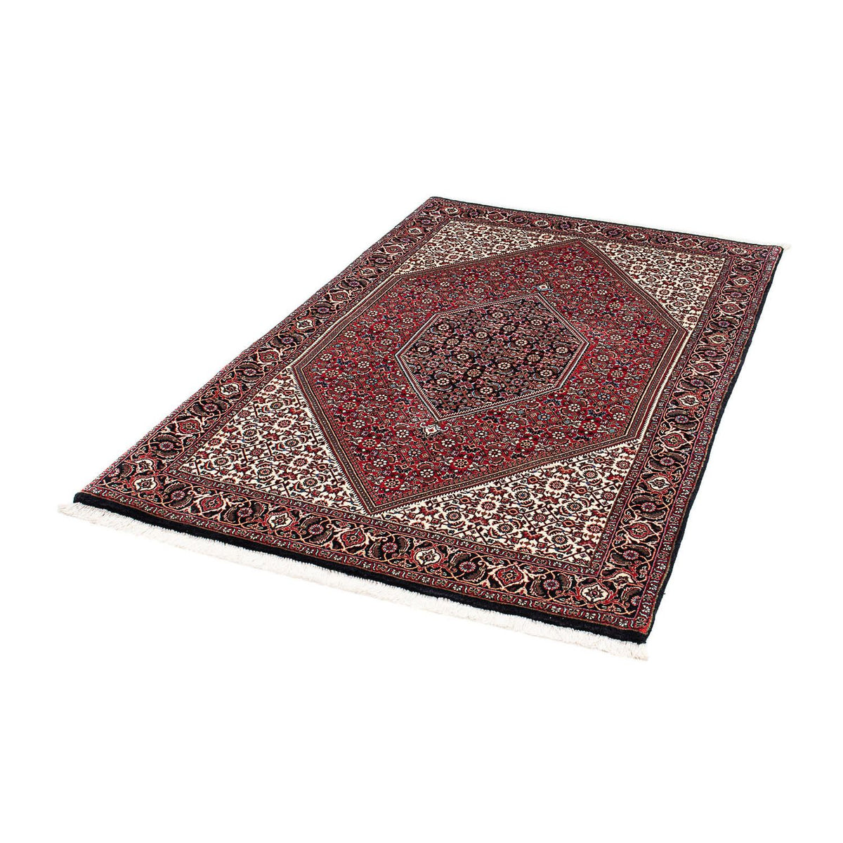 Alfombra persa - Bidjar - 177 x 112 cm - rojo oscuro