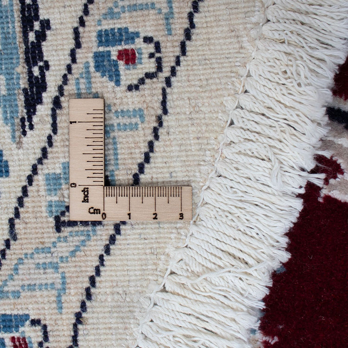 Alfombra persa - Nain redondo  - 250 x 250 cm - rojo oscuro