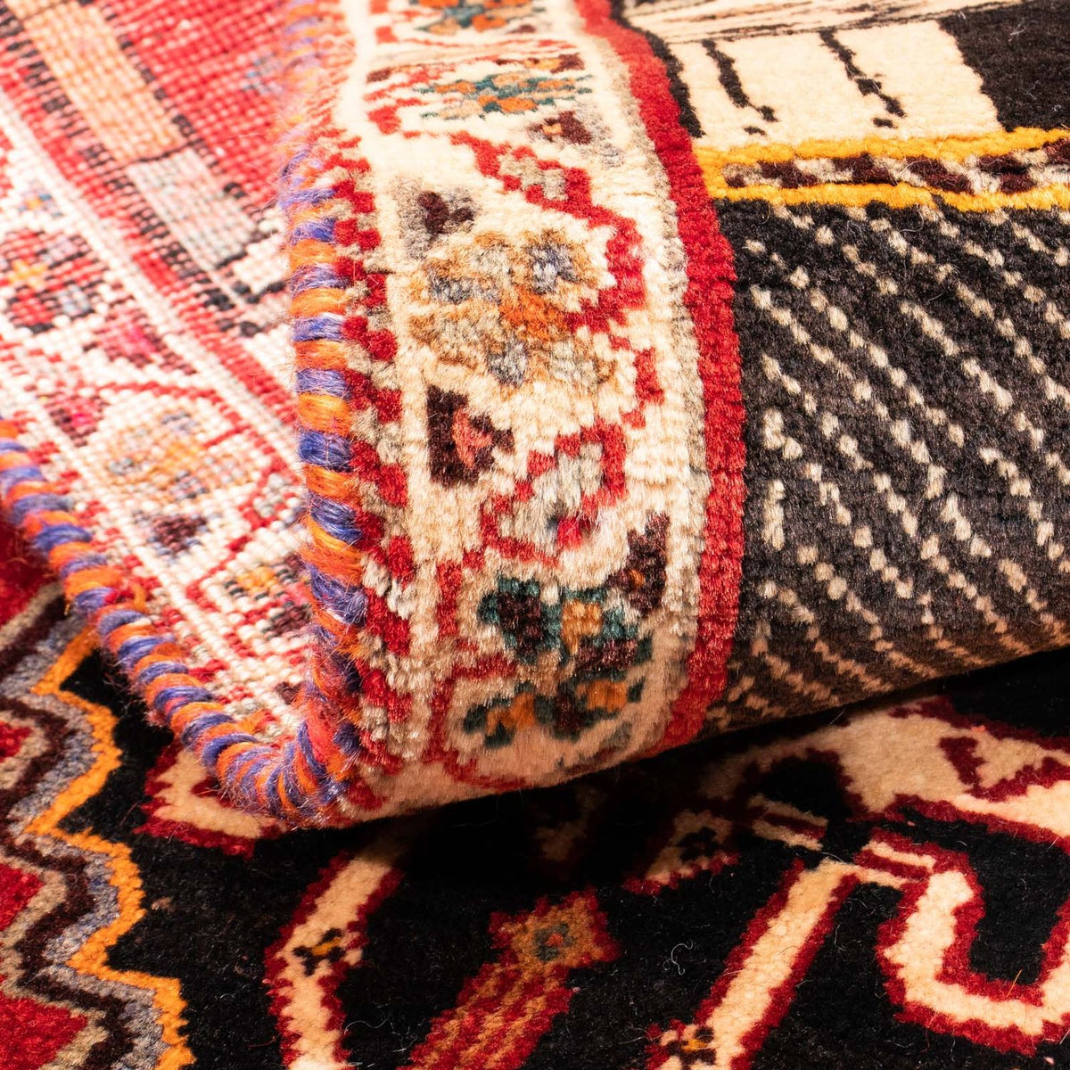 Alfombra persa - Nómada - 148 x 81 cm - rojo oscuro