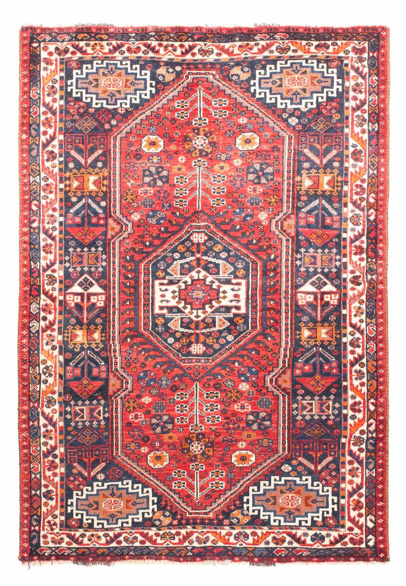 Alfombra persa - Nómada - 161 x 110 cm - rojo oscuro