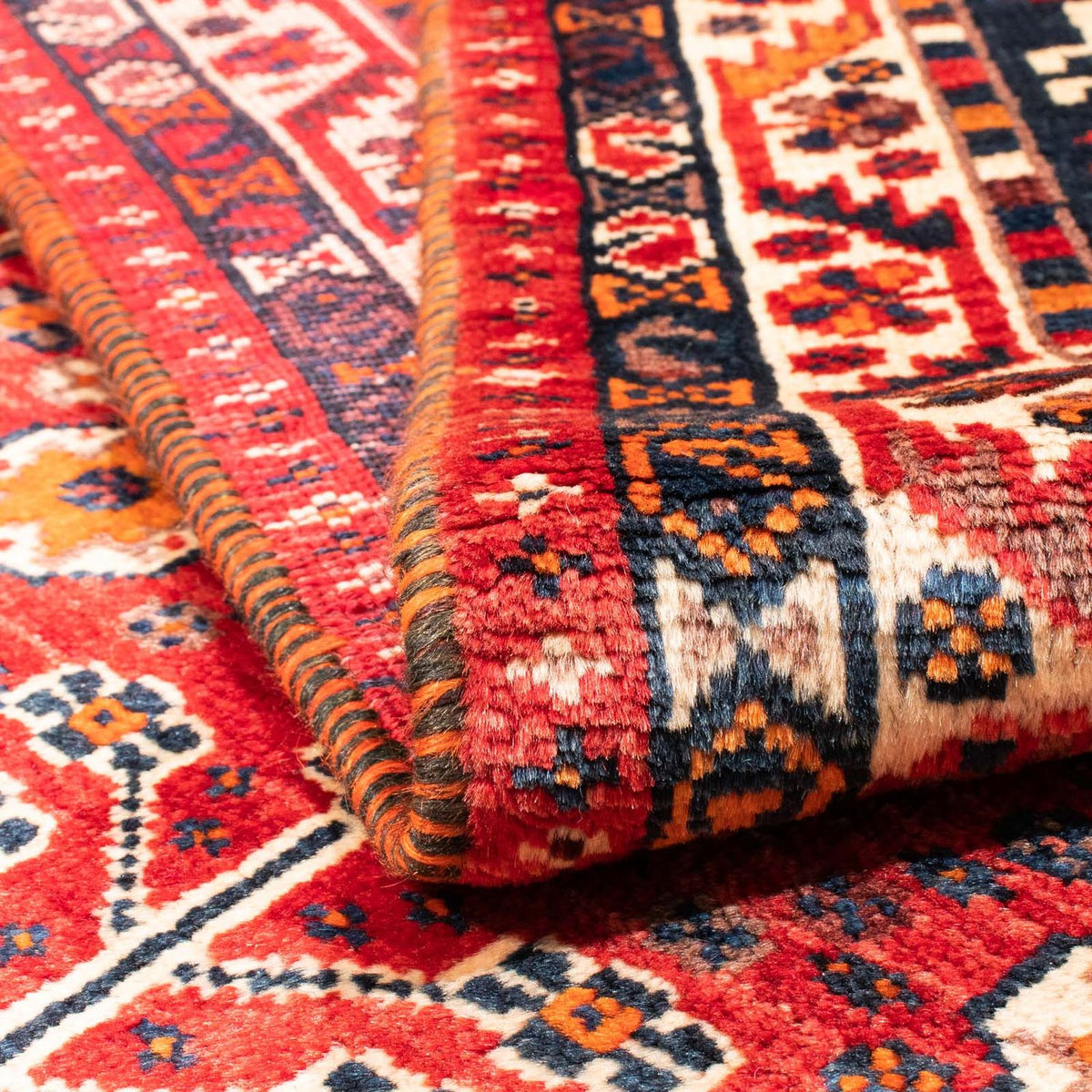 Alfombra persa - Nómada - 161 x 110 cm - rojo oscuro