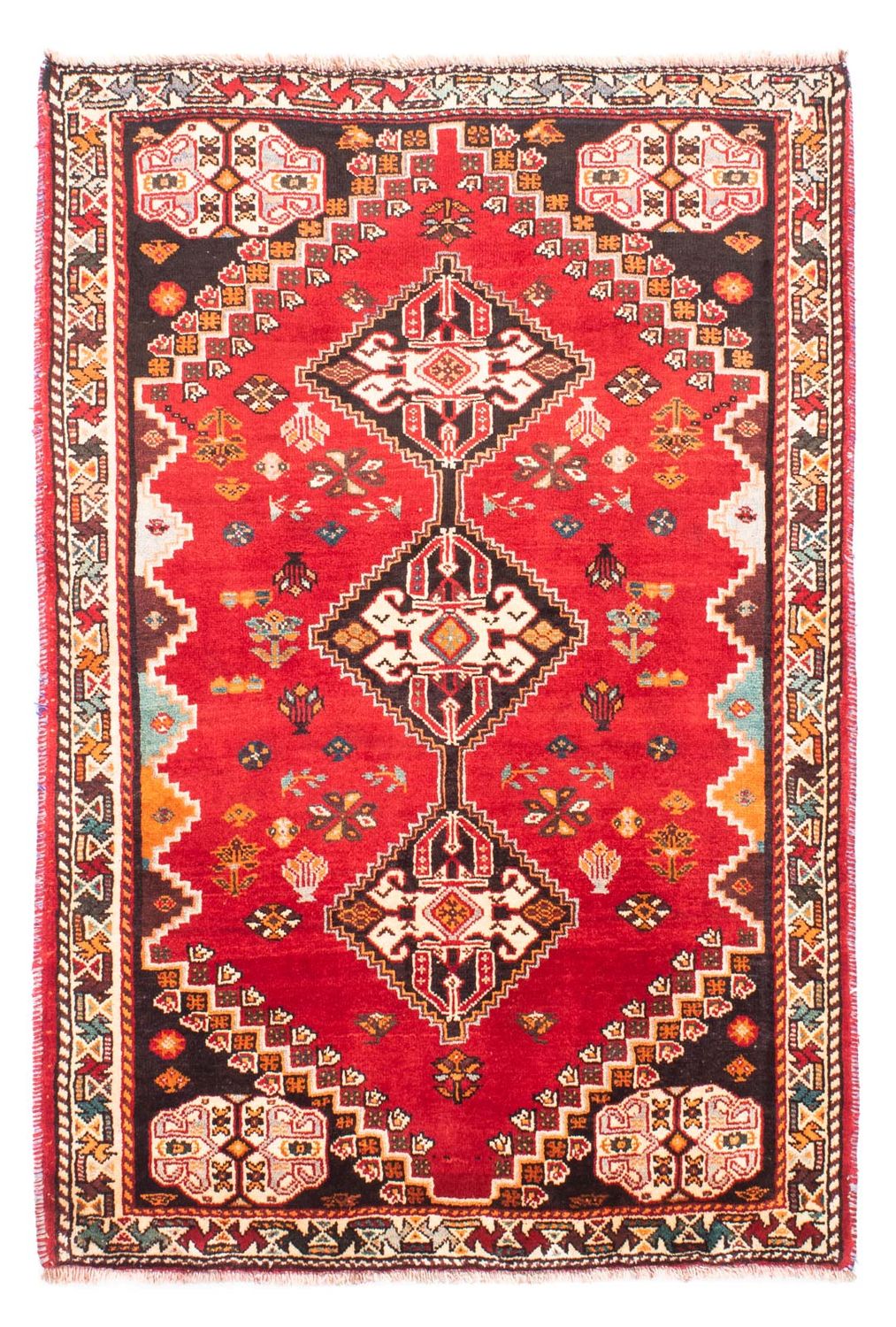 Alfombra persa - Nómada - 167 x 115 cm - rojo oscuro