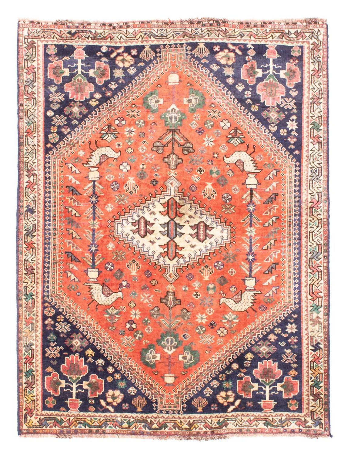 Alfombra persa - Nómada - 148 x 108 cm - rojo claro
