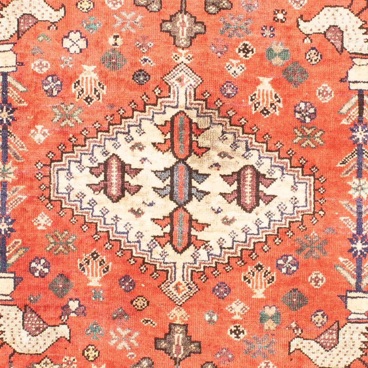Alfombra persa - Nómada - 148 x 108 cm - rojo claro