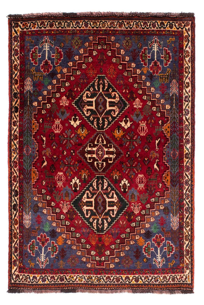 Alfombra persa - Nómada - 163 x 111 cm - rojo oscuro
