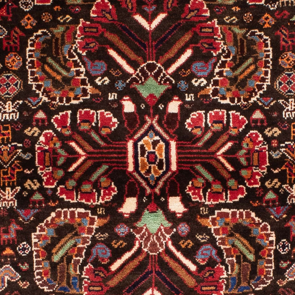 Alfombra persa - Nómada - 160 x 112 cm - azul oscuro