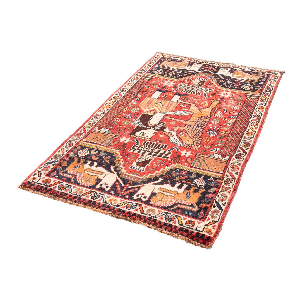 Alfombra persa - Nómada - 137 x 83 cm - rojo