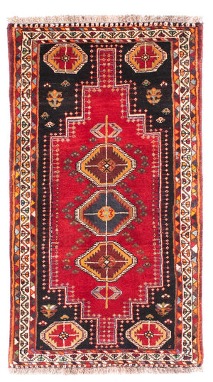 Alfombra persa - Nómada - 160 x 81 cm - rojo oscuro