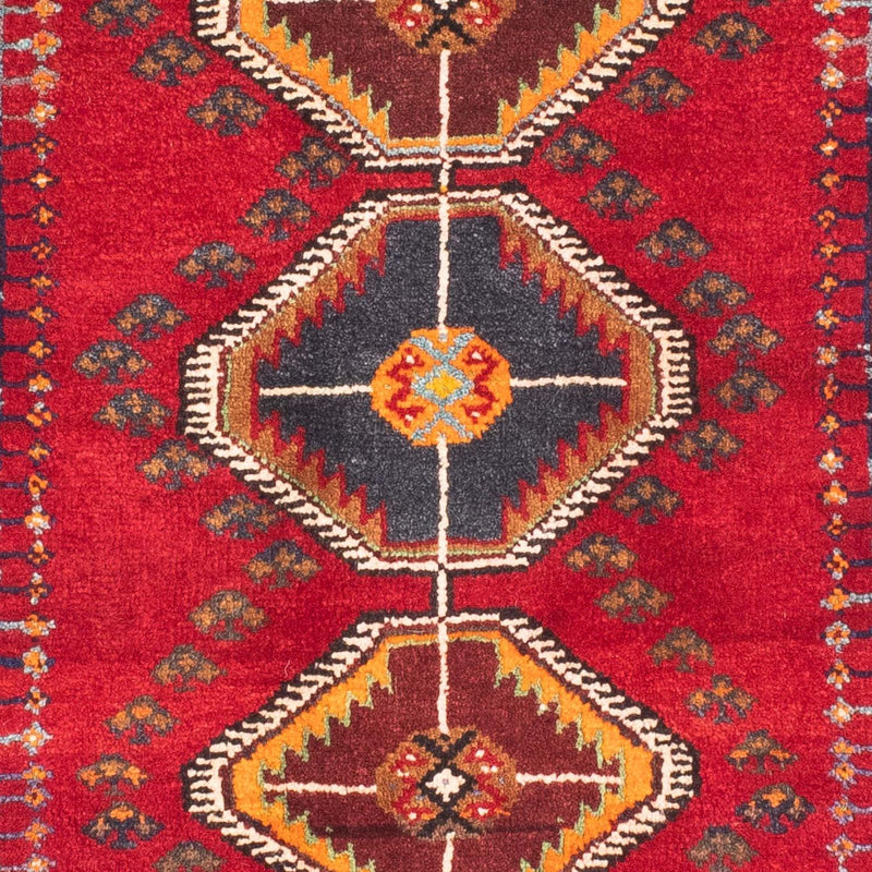 Alfombra persa - Nómada - 160 x 81 cm - rojo oscuro