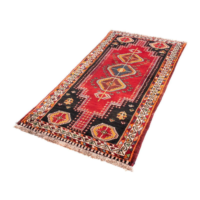 Alfombra persa - Nómada - 160 x 81 cm - rojo oscuro
