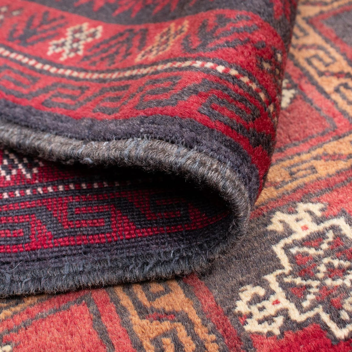 Alfombra Belutsch - 150 x 97 cm - rojo oscuro