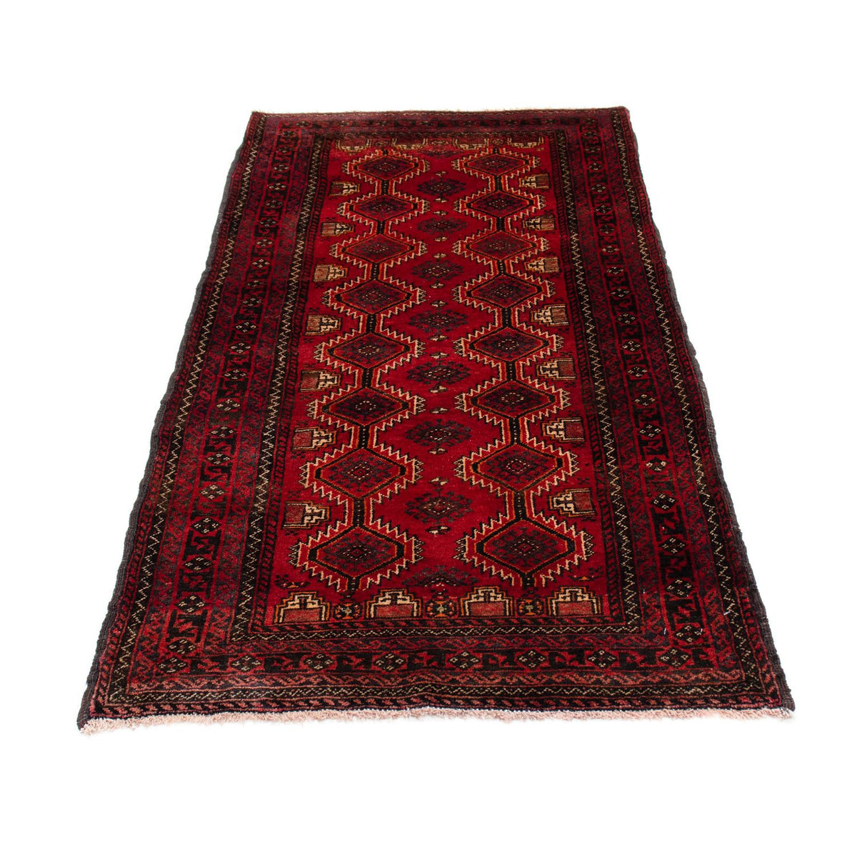 Alfombra de pasillo Alfombra Belutsch - 164 x 80 cm - rojo oscuro